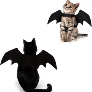 Cat Halloween Costume Bat Wings Pet Apparel Halloween Party Dress Up Accessories for Cat Small Dogs Puppy Kitty Kitten Boy or Girl