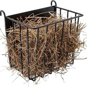 Guinea Pig Hay Feeder，Rabbit Hay Feeder with Heavy-Duty Metal Frame Hay Holder，for Bunny, Guinea Pigs,Chinchillas-6.9x4.7x6.6 inch