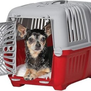 MidWest Homes for Pets Spree Travel Pet Carrier, Red | Hard-Sided Pet Kennel Ideal for Toy Dog Breeds, Small Cats & Small Animals | Dog Carrier Measures 19.1L x 12.5 W x 13H -...