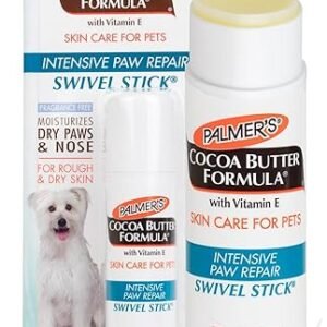 Palmer's for Pets Cocoa Butter Fragrance Free Intensive Paw Repair Swivel Stick for Dogs | Cocoa Butter Paw Balm with Vitamin E, Peppermint Oil and Shea Butter for Rough & Dry...